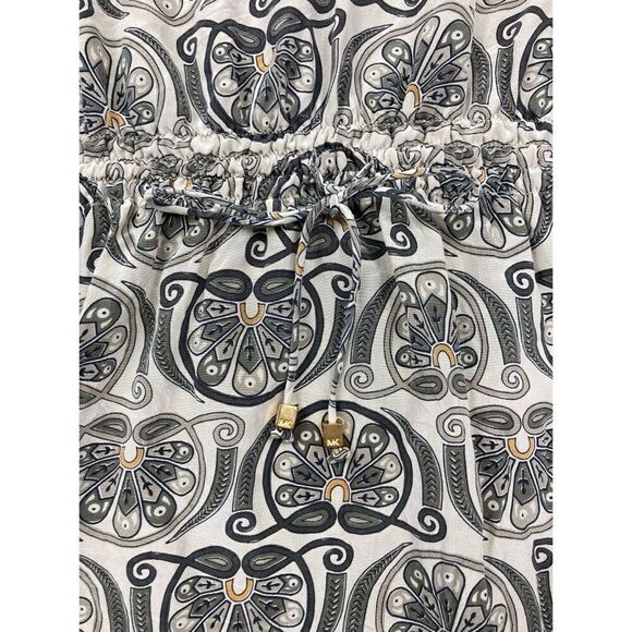 Michael Michael kors silk abstract geometric paisley like print tie waist tunic - Picture 3 of 5